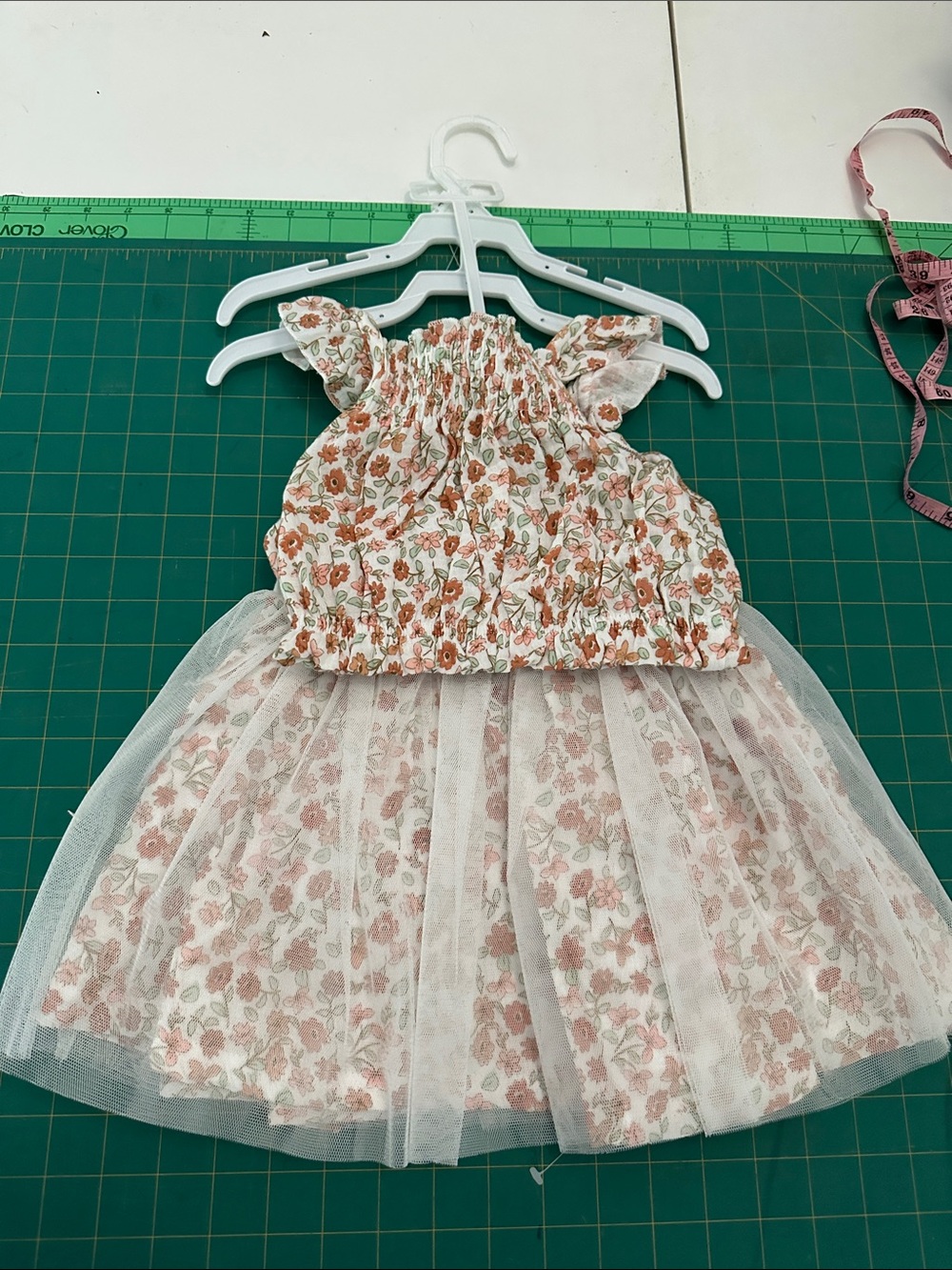 Rachel Zoe Pink & Cream Floral Girls Matching Set